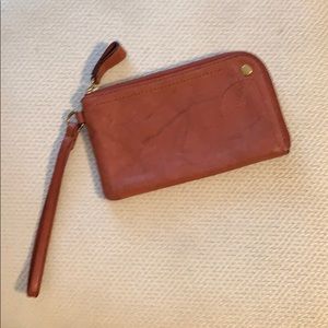 Frye leather wristlet